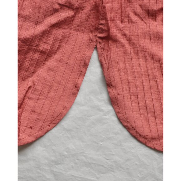 MAX STUDIO LONDON NWT L/S TEXTURED STRIPE MARSALA RAYON BLEND SHIRT. SIZE S - Picture 10 of 12